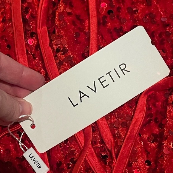Lavetir NWT red sequin formal prom wedding Valentine’s Day date dress - Picture 7 of 8